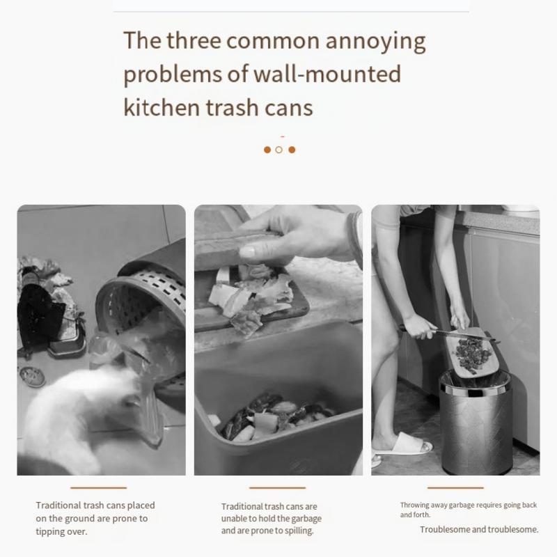 Foldable Hanging Kitchen Trash Can, Space-Saving Hanging Garbage Bin for Kitchen Cabinets, Convenient Cabinet Door Waste Bin, Portable and Collapsible Trash Container, Must-Have Home Kitchen Accessories for Neat and Tidy Countertops