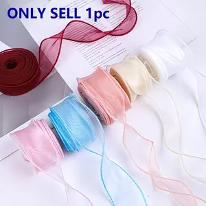 Fish Tail Ribbon Roll (10 Yards), Ideal for Bouquet Wrapping, Gift Packaging, Hairband Making, Home Decor, Wedding Decoration
