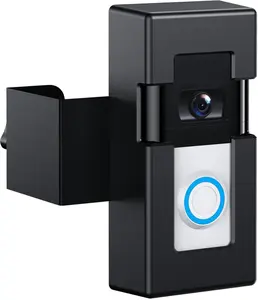 Anti-Theft Video Doorbell Mount ，Adjustable No-Drill Mounting Bracket for Blink & Ring Video Doorbell 1/2/3/3 Plus/4/2023 Release，Not Block Doorbell Motion Sensor for Home Apartment Office (Black)