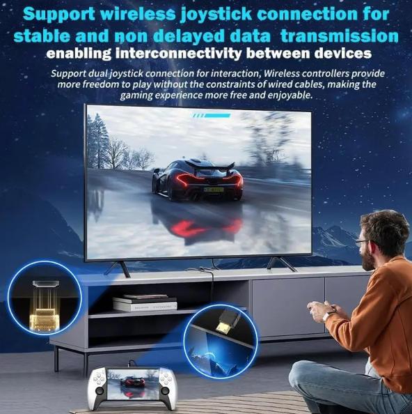 The latest upgrade Protable Retro Handheld Game Console - Performance Boost: Over 20,000 Games Built-in, Handheld Game Console with HD 5.5-inch IPS Screen Classic Video Games Supports TV Connection,14+ Emulators & 5-Hour Battery Life