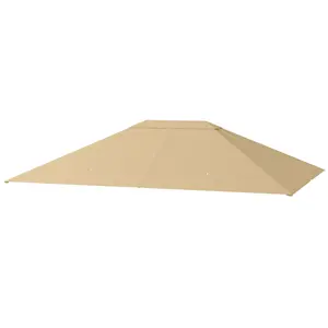 Wind ventilated replacement roof cover with drainage hole hook loop quick installation suitable for garden patio daily sunlight and rain shielding protection
