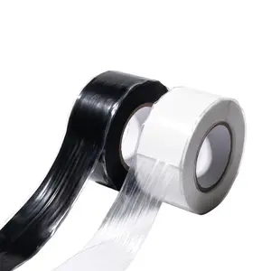 3Pcs Heavy Duty Self-Fusing Silicone Tape, -50℃ to 200℃ High & Low Temperature Resistant, Waterproof Insulation Sealing Tape, Boil-Proof No Peeling, Black / White Optional fathersdaygift