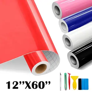1ft x 5ft High Gloss Vinyl Wrap Roll For Car Window Pillar Post Cover Trim B Pillar Panel ,Super Glossy Car Wrap Film Hood Decal Sticker for Interior Exterior