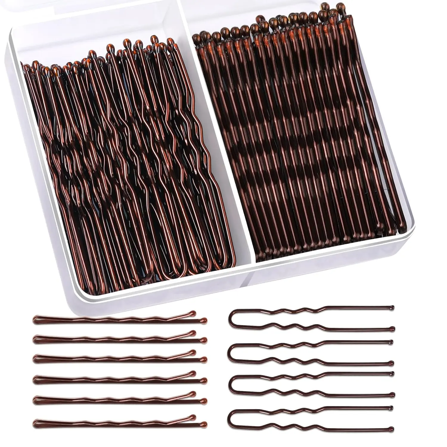 100 count Bobby Pins Bobby Pins for Women, Brown Bobby pins Hair Pins, Hair Pins for Women 2inch