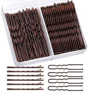 100 count Bobby Pins Bobby Pins for Women, Brown Bobby pins Hair Pins, Hair Pins for Women 2inch