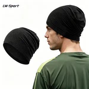 2Pcs Unisex Breathable Mesh Lined Skull Cap Beanie Do-Rag | GymTok BikerTok FitnessTok Sweat Wicking Lightweight Under Helmet Liner Head Wrap | for Men Women Motorcycle Running Cycling Daily Wear