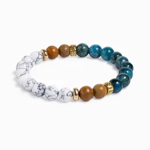Howlite & Apatite 'Tranquil Sea' Bracelet