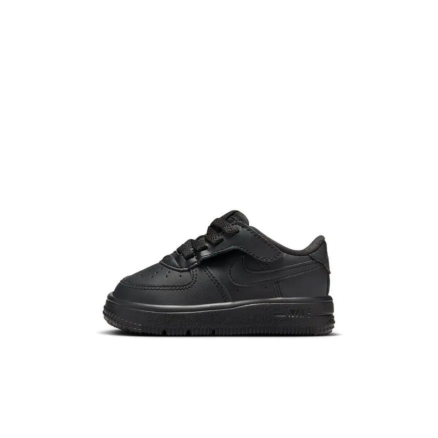 NIKE Force 1 Easyon Black Rubber Sole Trainers (TD) - Boys' Kids' Footwear