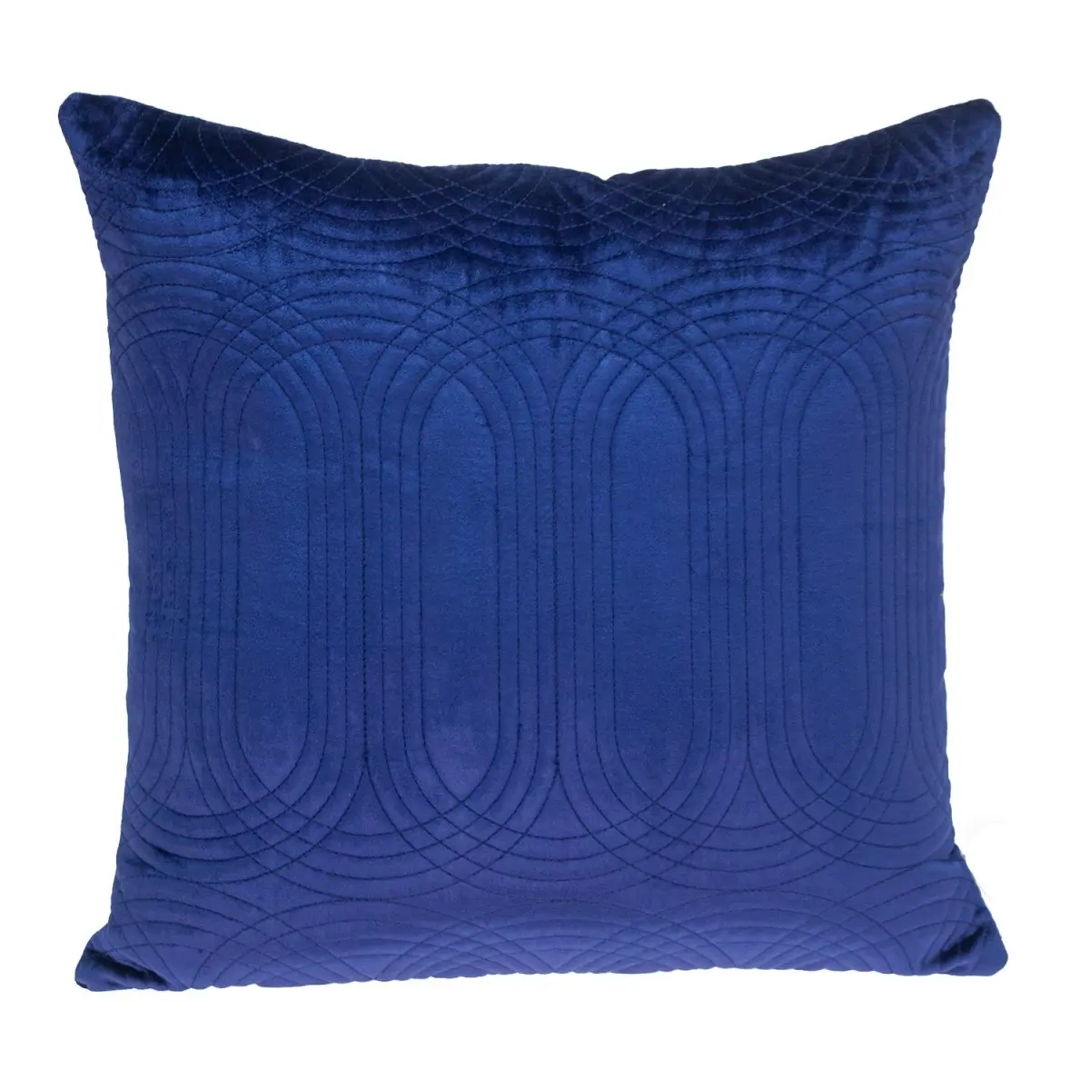 Parkland PILL21381P Iphis 20x20x4 in Transitional Blue Square Throw Pillow - Soft Padded Cushion, 50% Viscose Velvet Blend with Cotton, Classic Design, Geometric Stitch, Tufted Texture, Woven Finish, Concealed Zipper, Dry Clean Only, Indoor Decor Pillow