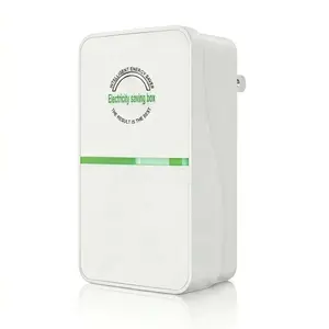 2026 upgraded smart energy saver plug for home, electricity saving box with voltage optimizer and surge protector, power factor saver device, US plug (90–250 V), flame‑retardant energy saving box for home, office, kitchen, air conditioners, and refrigerat