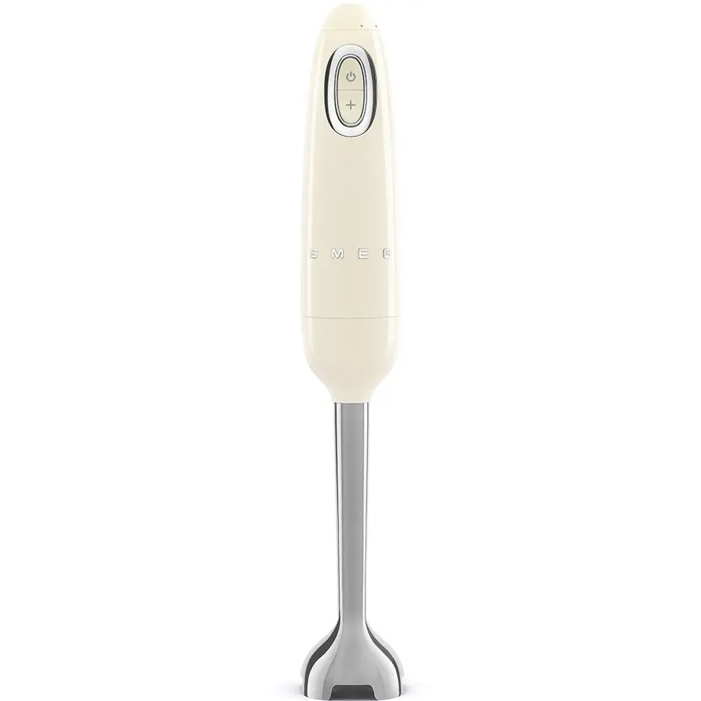 SMEG Handheld Immersion Blender 5 Speeds with Turbo Boost Stainless Steel Blades Nonslip Ergonomic Handle (Cream) - Open Box