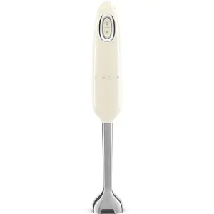 SMEG Handheld Immersion Blender 5 Speeds with Turbo Boost Stainless Steel Blades Nonslip Ergonomic Handle (Cream) - Open Box