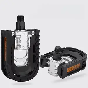 A pair of aluminum alloy pedals for bicycles and electric vehicles - foldable pedals for bicycles，Aluminum alloy folding pedal