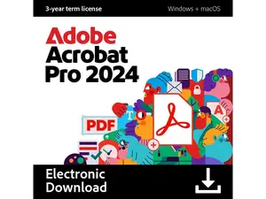 Adobe Pro 2024 | PC/Mac Code | Software Download | PDF Software | 3- year term license | Activation Required