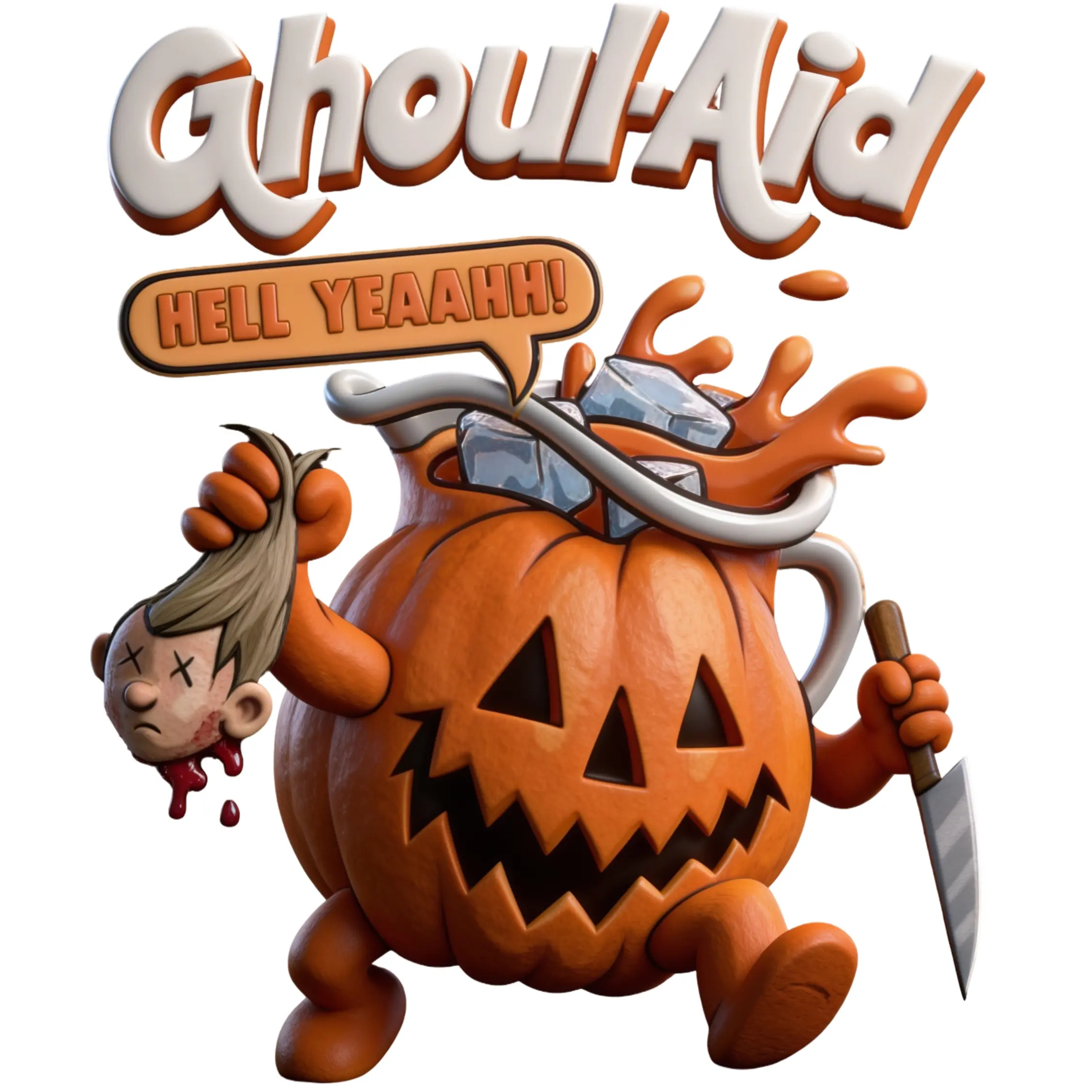 Halloween Ghoul Aid Pumpkin DTF Heat Transfer