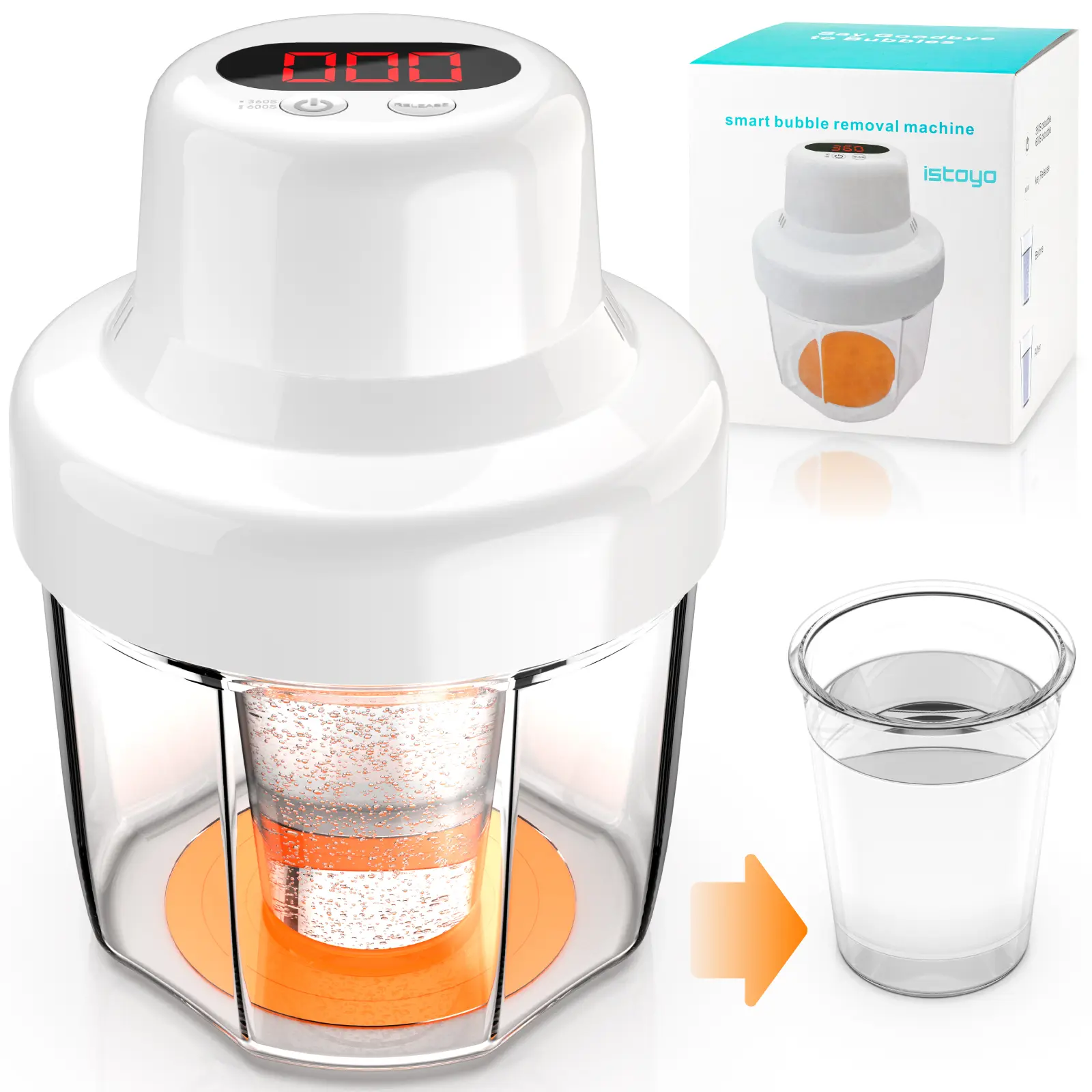 ISTOYO Resin Bubble Remover, Remove 99% Bubble in 8 Minutes, 95kPa Vacuum Epoxy Resin Airless Machine for Epoxy Resin, UV Resin, Silicone Molds, Jewelry Making, DIY Crafts