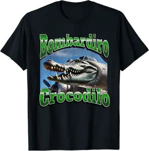 Bombadiro Crocodilo Funny Italian Brainrot Meme Graphic T-Shirt - Farhadheid Shop 87B0F37WTN8J