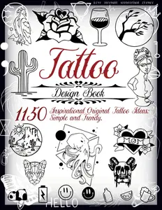 Tattoo Design Book.1150 Inspirational Original Tattoo Ideas: Simple and Trendy: Minimalist, Vintage, Geometric, Lettering, Mandala