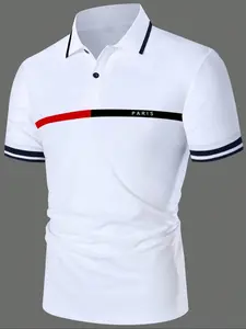 Men's Casual Polo Shirt, Fashionable Breathable Fitted Comfortable Fit Tops, Perfect for Daily Wear, Versatile Style for Any Occasion, Menswear