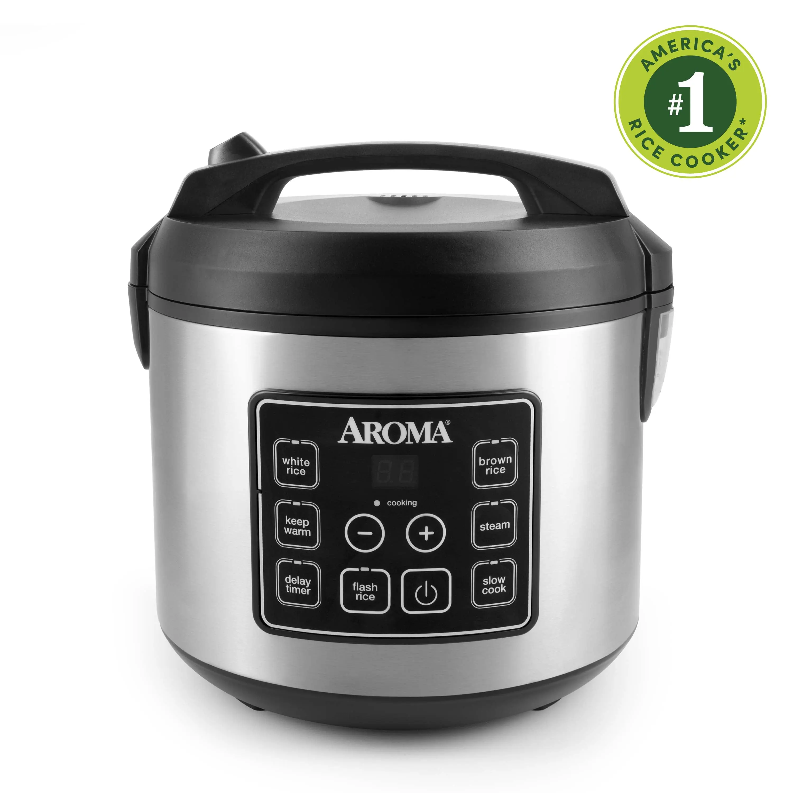 AROOMA 20-Cup Digital Rice Cooker & Food Steamer with Bonded Granite Nonstick Ceramic