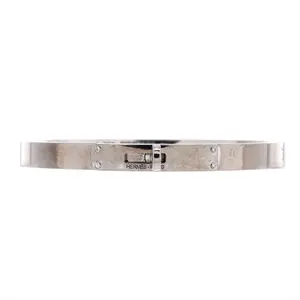 Pre-owned Hermes Kelly Bracelet 18K White Gold with 4 Diamonds Small by Rebag