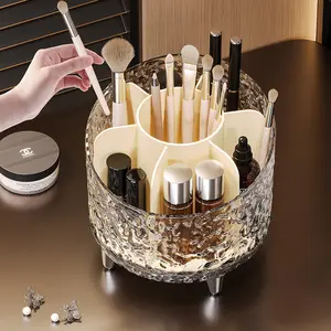 Modern Glacier Texture Vanity Storage Box Multi-purpose Desktop Makeup Brush Beauty Tools Organizer