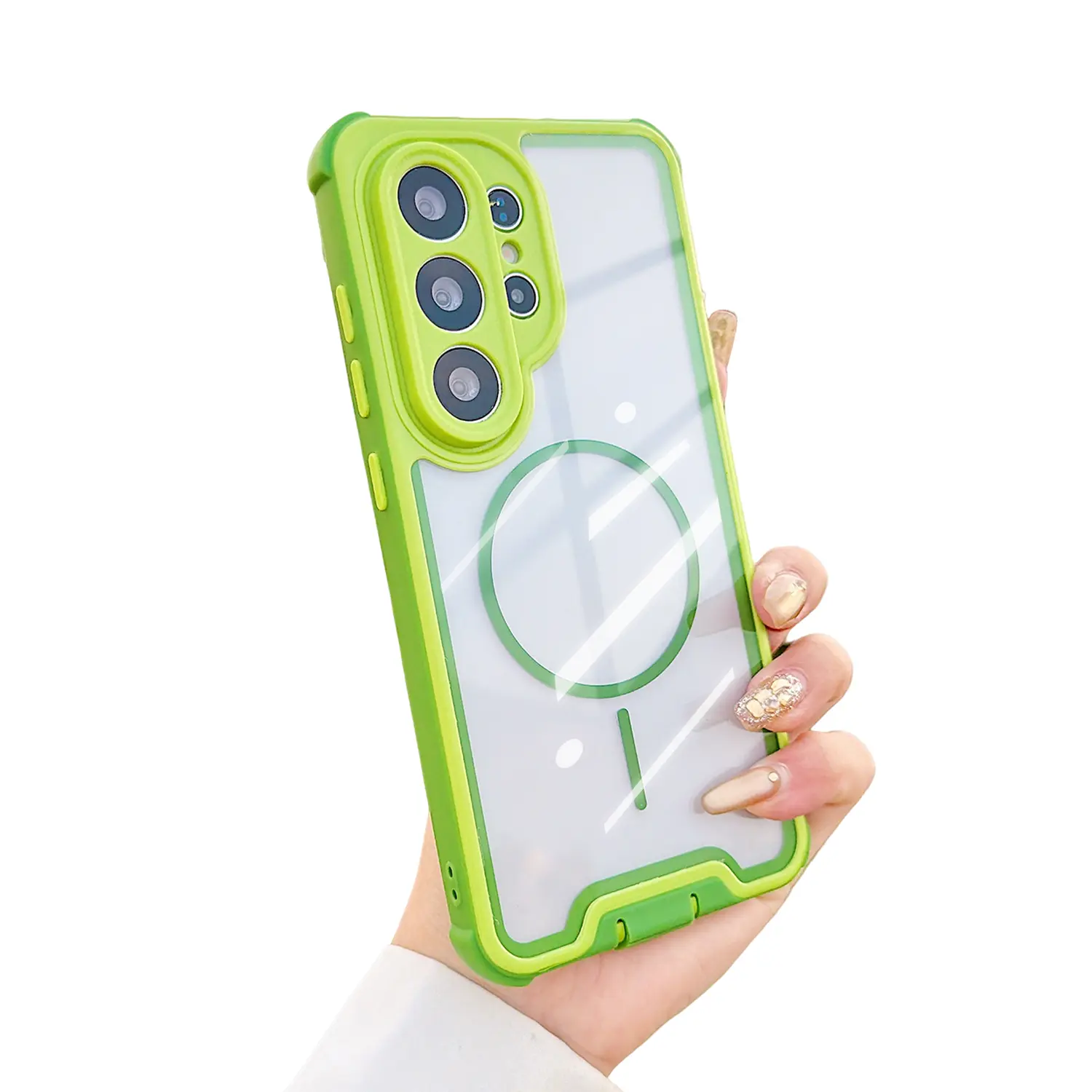 For Samsung Galaxy S26 S25 S24 S23 Ultra Plus Shockproof Clear Military-Grade MagSafe Dual-Layer Cover,#SummerVibes