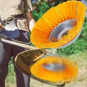 Professional Weed Brush for Brush Cutters, Manual Garden Cone Brush, Suitable for Wild Herbs and Grout, Garden Cleaning Tool