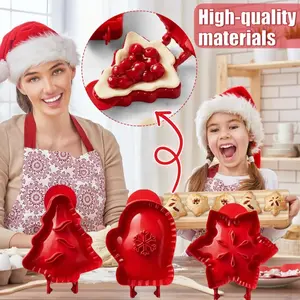 3-Piece Set Christmas Holiday Mini Pie Mold, Reusable Mold, Dough Presser Pie Molds, Party Food Apple Pie Mold, Perfect for Festivals & Parties
