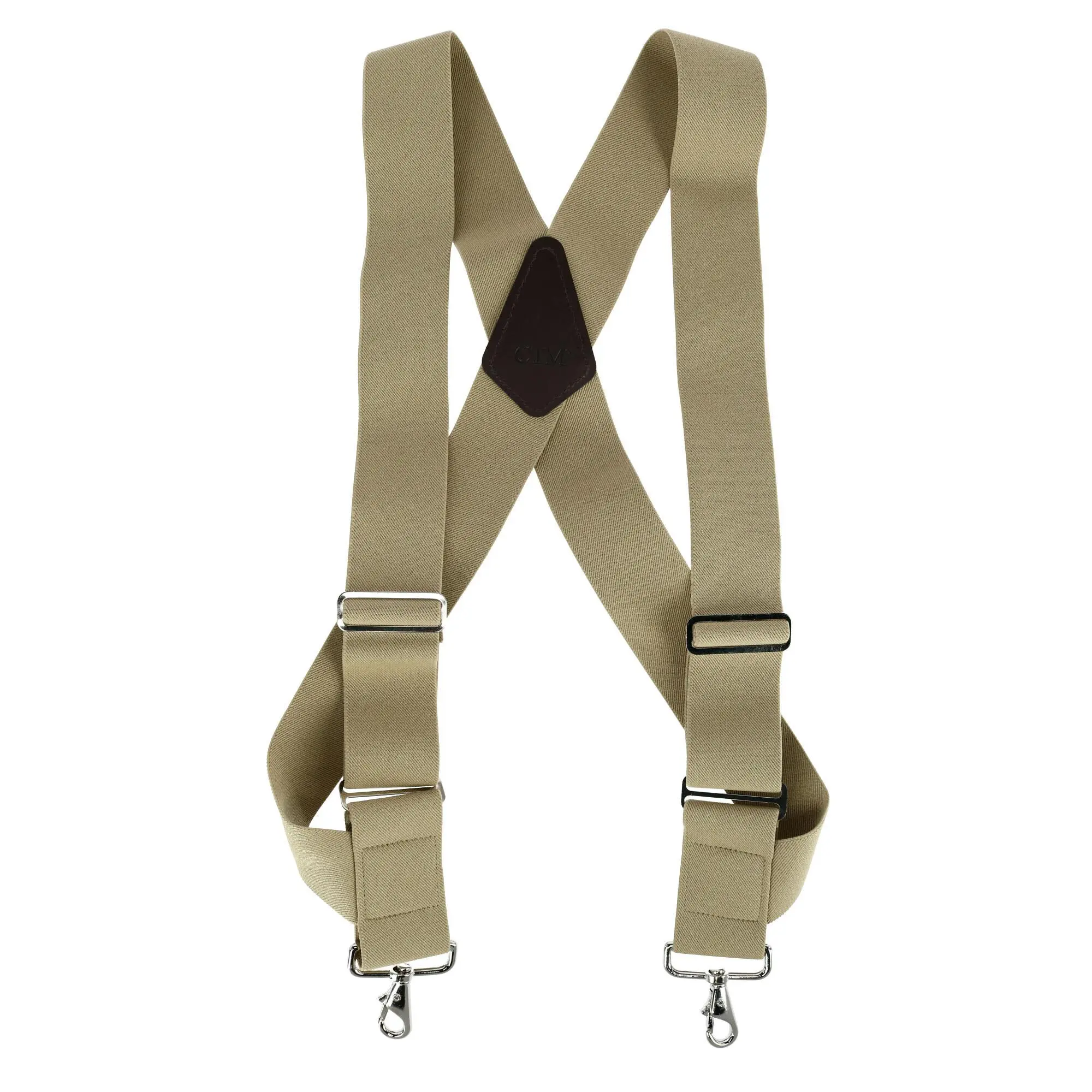 CTM Men's Elastic Side Clip Metal Swivel Hook Trucker Suspenders, Work Suspenders, Adjustable, Male