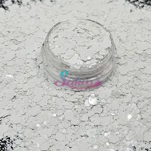 Coco Metallic Chunky Glitter - White Glitter