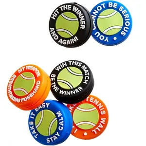 Tennis Vibration Dampener in Funny Zipper Gift Pack (Pack of 6) Best Shock Absorber for Your Racket and Strings
