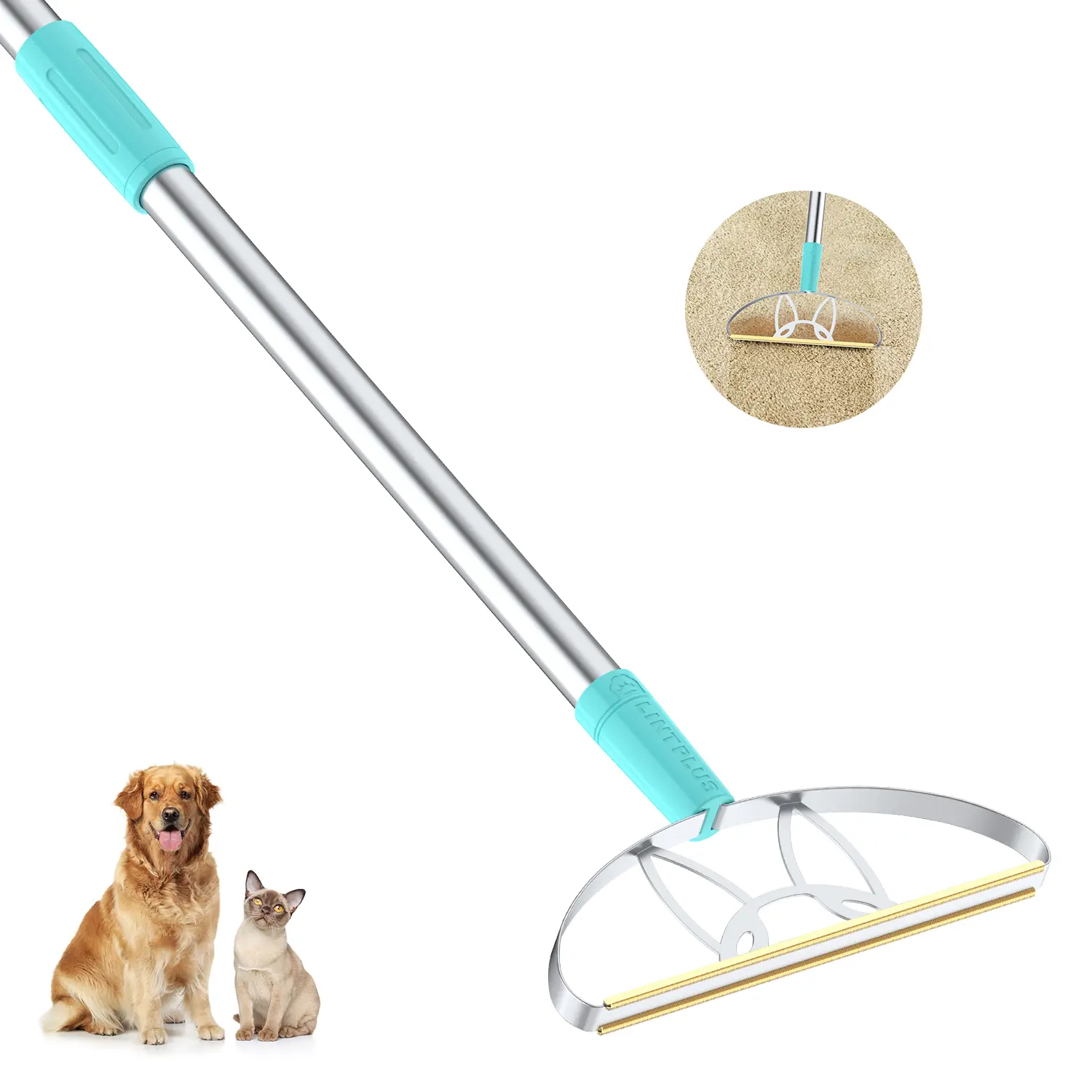 63“Ultra Long Carpet Rake by LINTPLUS-Heavy Duty Carpet Scraper & Pet Hair Remover for Deep Cleaning, Efficient Dog Hair Remover for Carpets,Rugs,Furniture-Durable Carpet Rake for Home Use