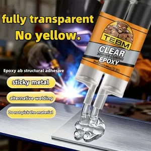 Transparent Metal Adhesive, Fast-Drying Waterproof Glue, Epoxy Resin Sealant, Effective Repair & Bonding, Easy Use, RV, Refrigerator Drawer