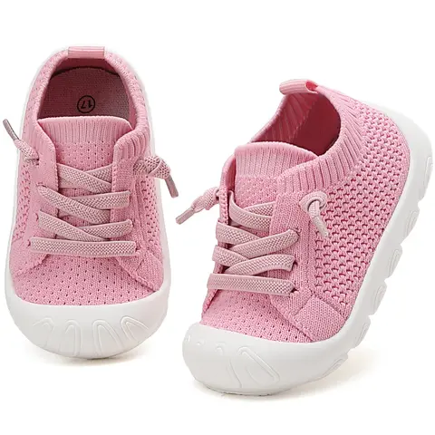 2026 New Unisex Prewalker Toddler Athletic Shoes - 12-18 Months, Baby Walking Shoes, Drawstring, Lightweight, Breathable, Slip-On, Pull Tab Fit, Removable Insole, Grip EVA Sole, All Seasons, Daily Wear