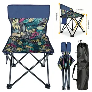 Ultralight Folding Camp Chair Compact and Portable with Carry Bag Heavy Duty 330lbs for Beach Camping Hiking and Outdoor Events Ultra-Light Stool Picnic Camping Chair with Cup Holder