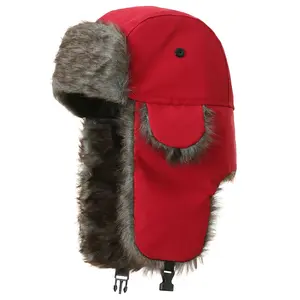 Russian Trapper  Hats for Men Women Warm Windproof Winter Hats with Ear Flaps Classic Style Hunting Cold-proof Trooper Hat