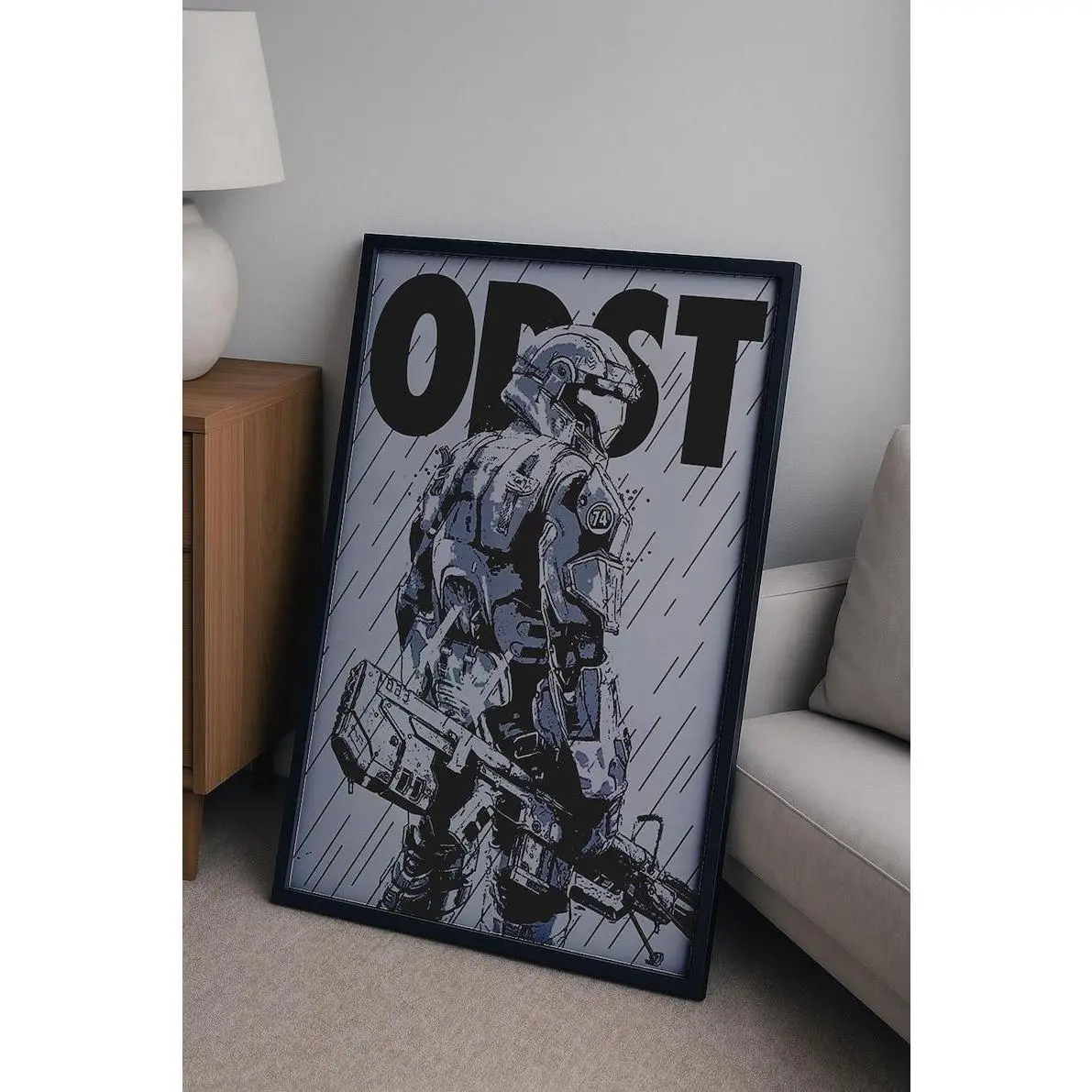 Halo Odst Poster Print,Orbital Drop Shock Troopers Wall Art, Gaming Room Decor, Xbox Classic, Unsc, Tactical Sci-Fi, Veteran Spartan Poster Unframe