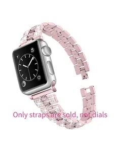 Compatible with Apple Watch Bands, Metal Thread Double Row Diamond Strap for iWatch Series 1-11 and Ultra 2