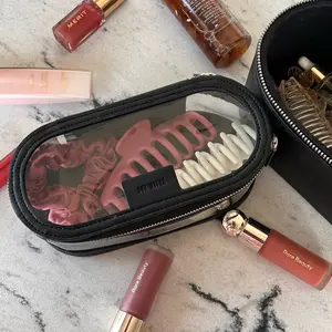 Black Cosmetics Case PU Leather
