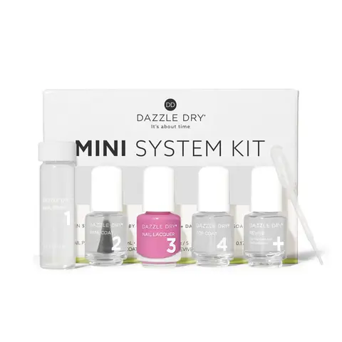 Dazzle Dry Shades of Pink Mini Kit | 5-Piece Long Wear, Chip-Resistant Nail Polish Kit | 4-Step System Nail Lacquer