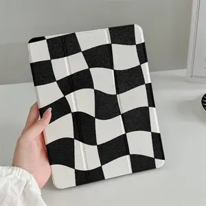 Cute Checkerboard Case For Apple iPad Air 2024 11 inch 2025 Air5/4 10.9 iPad 10/5/6/7/8/9 9.7 10.2/10.5'' mini 6/5 Tablet Cases