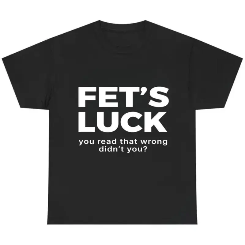 [OVER SIZE][BOLDR SHOP]Trending Humor Tee | FET’S LUCK Optical Trick Shirt