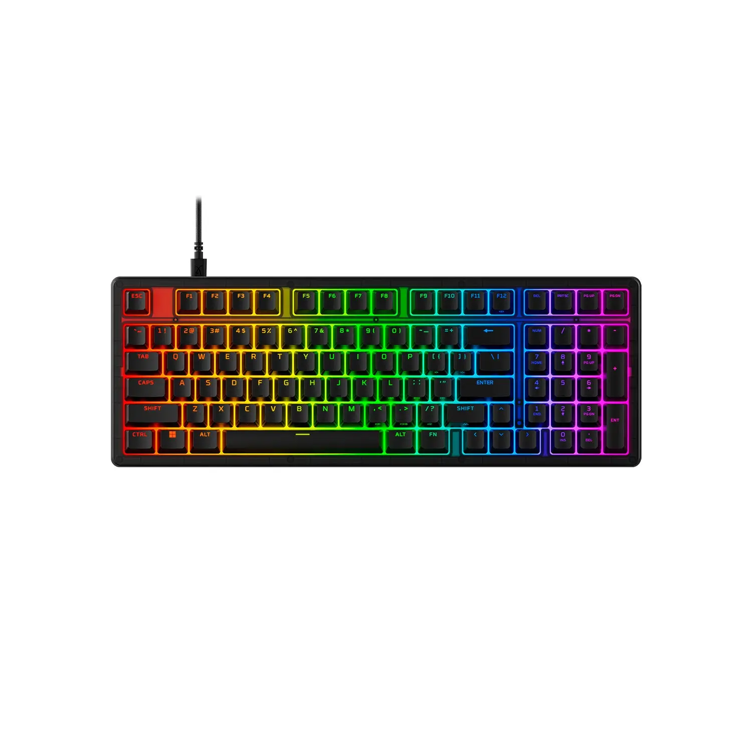 HyperX Origins 2 1800 Mechanical Gaming Keyboard - Luminous, Linear Switch, USB Cable Included, Switch Puller Included, Maximum Function