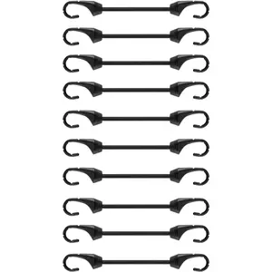 Mini Bungee Cords with Hooks 4 Inch, 10-Piece, UV Resistant, 5 Mm Diameter Rubber Cord… TYSY