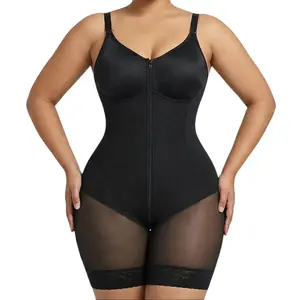 FitnFem Women’s Bodysuit – Adjustable Straps, Front Zipper & Open Gusset, Comfortable Stretch Fabric for Everyday Wear