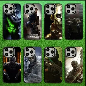 Call Of Duty Phone Case For iPhone17, 16,15,14,13,12,11,Mini,Pro,E,SE4,MAX Candy Matte Shockproof Black Cover