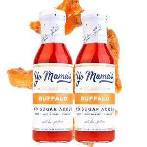 Yo Mama’s Foods Keto Buffalo Dipping, Marinade & Wing Sauce - Pack of (2) - Low-Zero Carb, No Sugar Added, Whole30, Paleo, Gluten and Soy Free, and Low Calorie!