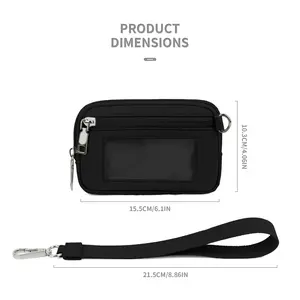 Clear PVC Wristlet Wallet – Tap-to-Pay & Multi-Card Organizer Water-Resistant & RFID-Blocking for Secure Hands-Free Convenience