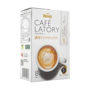 AGF Blendy Stick Rich Milk Coffee Latte, 8 Sticks (94.5g) - Instant Japanese Cafe Au Lait, Easy Brew
